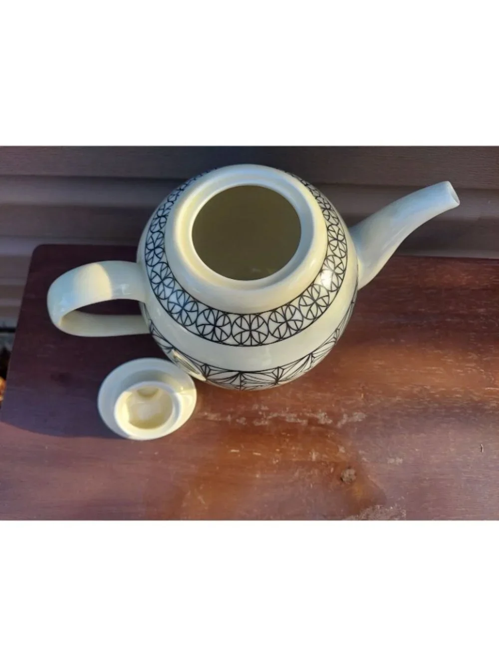 Ikea Ryssby 2014 Teapot. Black Geometric Design